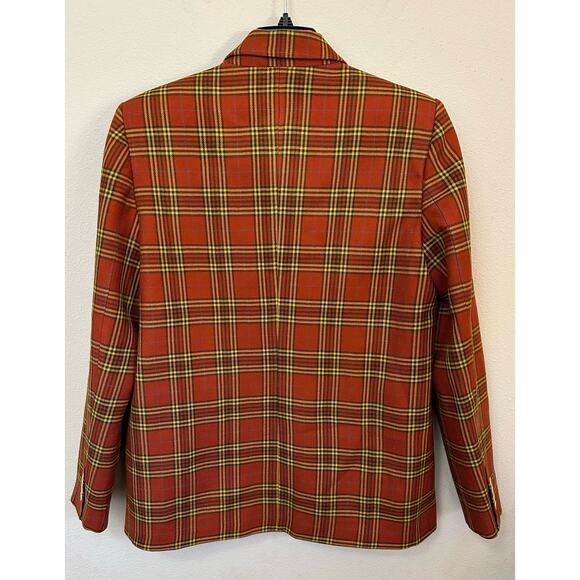 lesyanebo plaid one button wool blazer size Large? *no size tag* - Picture 2 of 6